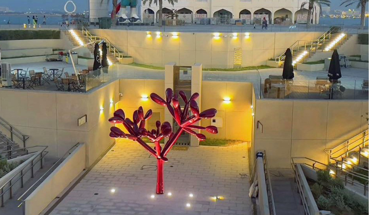 Qatar Unveils 'AlHaram Plant' Sculpture by Moudi Al Hajri to Celebrate World Environment Day